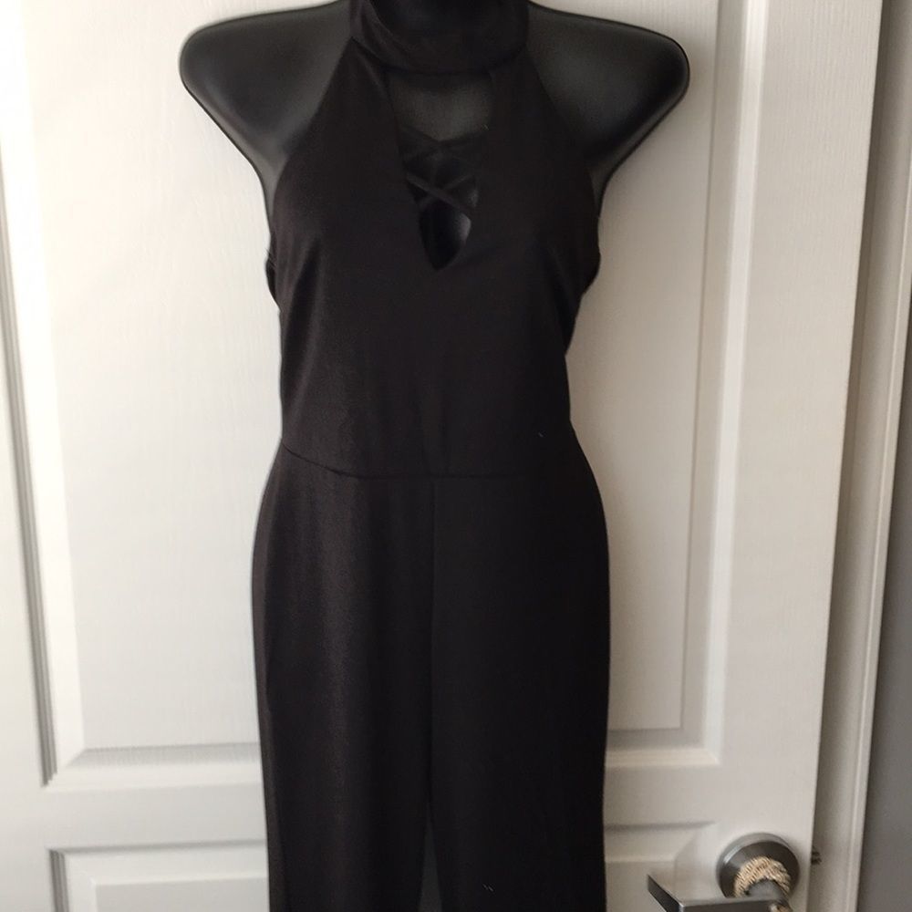 🟣Crystal Doll Black Jumpsuit Romper